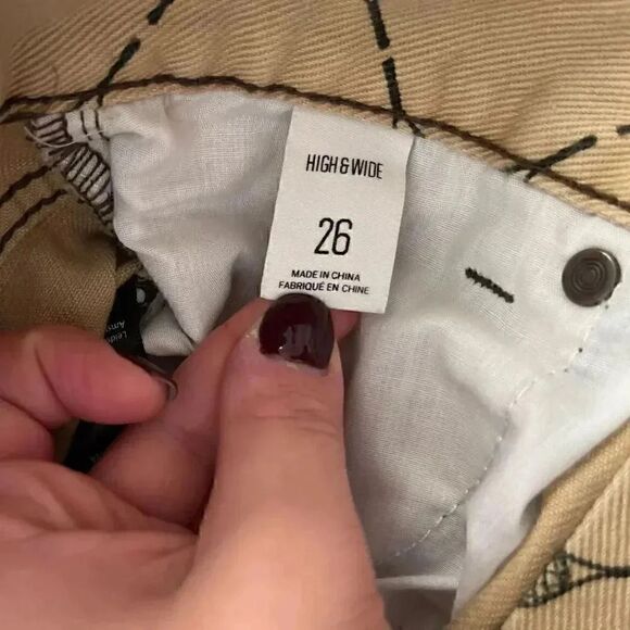 BDG Urban Outfitters High-Rise Wide Leg Tennis Racket Print Jeans - Picture 6 of 7